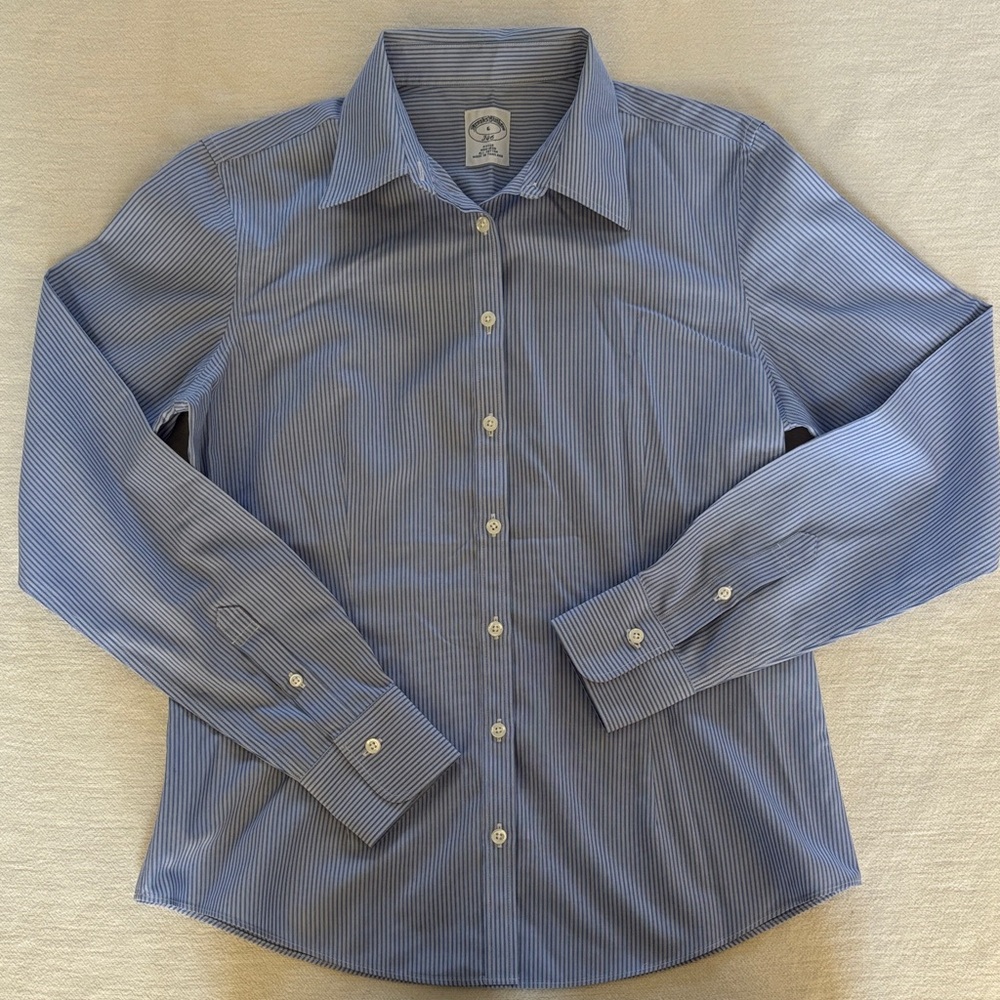Brooks Brothers Classic Blue Pinstripe Dress Shirt size 6